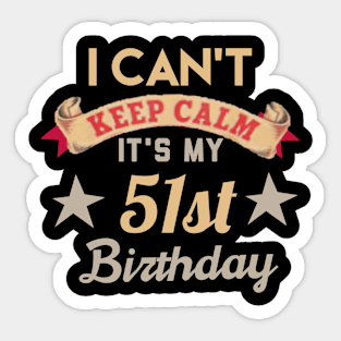 51st birthday gift Sticker